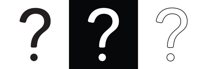 Question mark flat icon for apps and websites. Question marks Icon. Question mark symbol on isolated white background. Set related to question marks. In eps 10.
