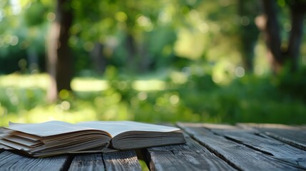 an open book sitting on top of a wooden table