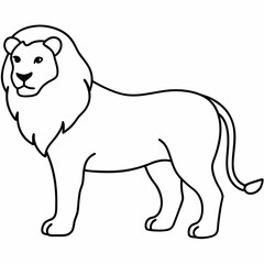 lion cartoon isolated on white