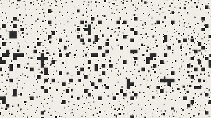 Modern Stylish Halftone Technology Seamless Texture. Tech Abstract Background with Random Size Pixels. Vector Chaotic Squares Mosaic Pattern. Vector Tiles.