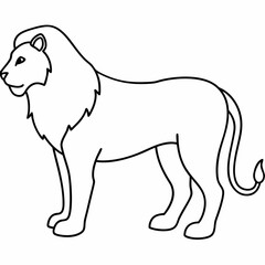 lion cartoon isolated on white