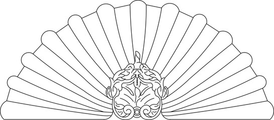 Sketch illustration silhouette vector drawing detail engraving ornament classic vintage ethnic logo traditional symbol