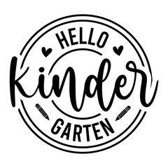 Hello Kinder Garten SVG