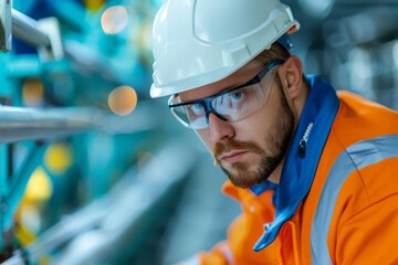 Engineer testing a new invention, determination in innovation, technological achievements