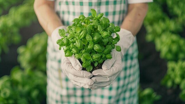 Elderly woman in a gardening therapy session, nature therapy, personalized care
