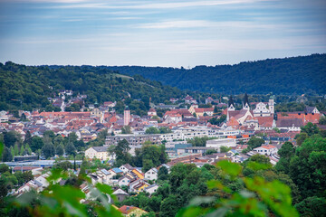 eichstätt, beautiful summer city view, germany architecture	
