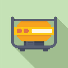 Yellow and black portable generator supplying power for outdoor activities and emergencies