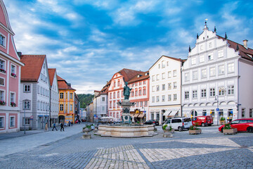 Obraz premium eichstätt, beautiful summer city view, germany architecture