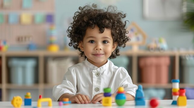 Therapist and child playing with toys, using play therapy techniques, personalized child therapy