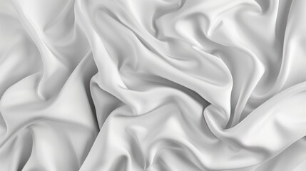 Obraz premium Abstract White Draped Fabric Background