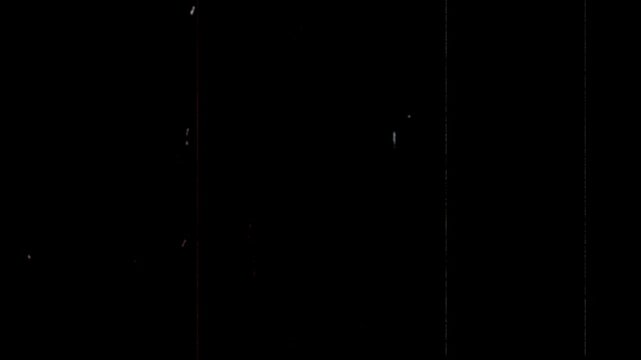 Scratched Vintage old film Strip Overlay, Vertical scratches, Dust, Noise, Clutter, Black screen