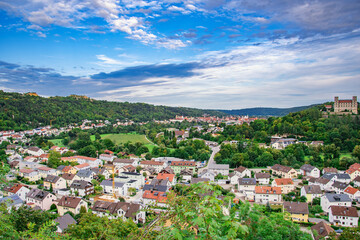 Fototapeta premium eichstätt, beautiful summer city view, germany architecture