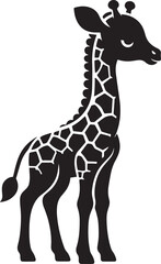 Fototapeta premium Zebra Silhouette isolated on white background Minimalist elephant vector shape icon