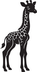 Fototapeta premium Zebra Silhouette isolated on white background Minimalist elephant vector shape icon