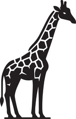 Obraz premium Zebra Silhouette isolated on white background Minimalist elephant vector shape icon