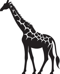 Zebra Silhouette isolated on white background Minimalist elephant vector shape icon