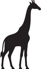 Zebra Silhouette isolated on white background Minimalist elephant vector shape icon