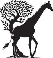 Zebra Silhouette isolated on white background Minimalist elephant vector shape icon