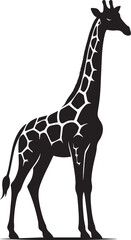 Zebra Silhouette isolated on white background Minimalist elephant vector shape icon