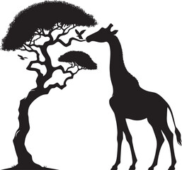 Zebra Silhouette isolated on white background Minimalist elephant vector shape icon