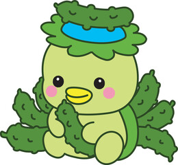 Kawaii japanese mythology Kappa sticker cute.
Cute kappa mascot ghost japanese.
