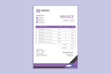 Real estate invoice design template