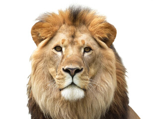 Obraz premium Löwe isoliert auf weißen Hintergrund, Freisteller 