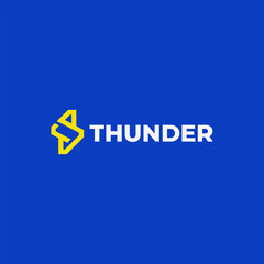 Geometric Thunder logo design for your business