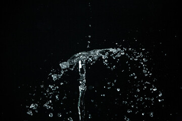 a water splash going upwards