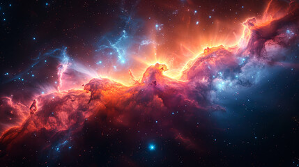 Fototapeta premium nebula on deep space