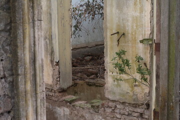 OLD RURAL TOWN IN RUINS