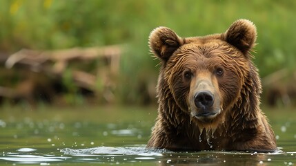 Fototapeta premium Brown bear in the summar