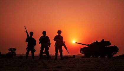 silhouette of a soldier