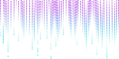 Abstract gradient pattern of vertical dotted lines in purple, blue and teal, creating a cascading effect from top to bottom © LariBat