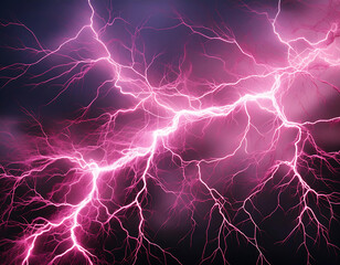 Pink Electricity- Striking pink lightning bolts, isolated on a transparent background. _1(217)