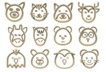 Animal Rope cut out isolate on transparent background