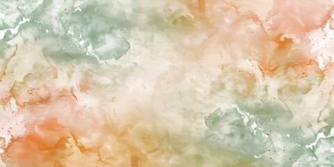 Obraz premium Watercolor texture in earthy green and brown tones ideal for creative projects, offering a harmonious and trendy look