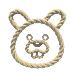 mouse rope cut out isolate transparent background
