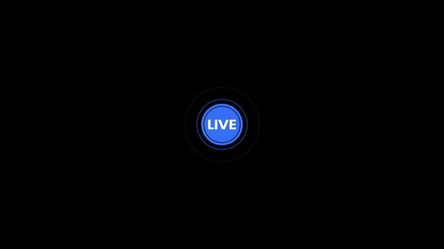 Live circle streaming icon with radio wave. live banner for streaming. live icon live video shooting concept