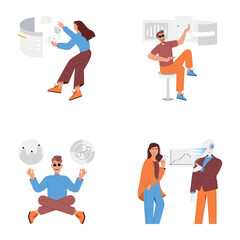 WebPack of Technology Flat Illustrations 

