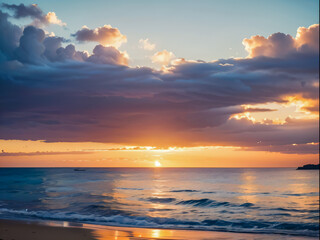 Fototapeta premium sunset over the sea