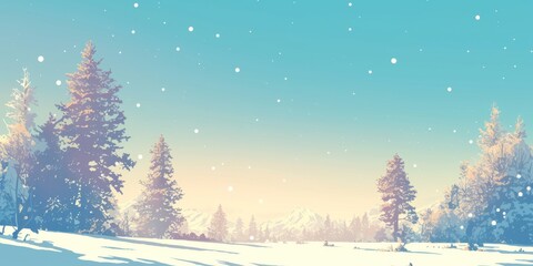 Fototapeta premium Abstract Minimalist Art Wallpaper with Blue Tones and Winter Sunlight. AI-Generated High-Quality Image Featuring Quiet Solitude and Warm, Healing Comfort for Bestselling Books and Publications anime 