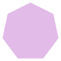 Heptagon shape. Suitable for design decoration, infographic, pattern, apparel, stationery, and more.