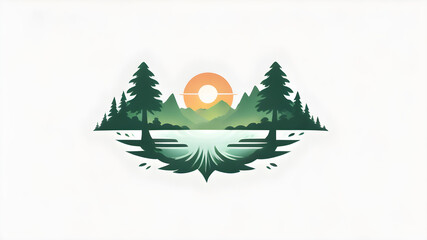 set sun isolated on white background