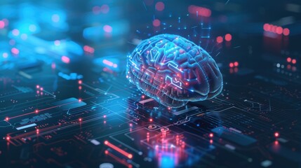 Digital Brain on Circuit Board