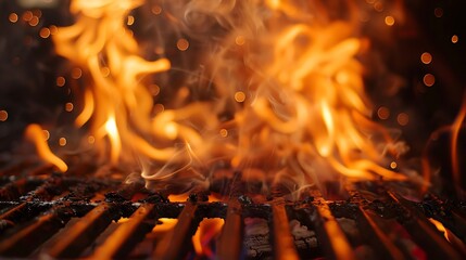 Burning Flame from a grill