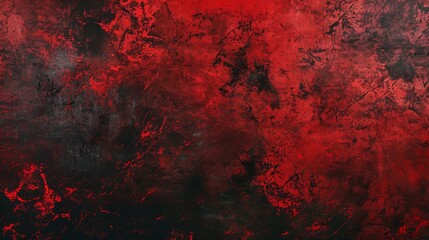 A vibrant and dramatic abstract background is featured in red and black, showcasing textured grunge effects