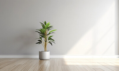 room with green plant