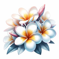 plumeria PNG vector style image