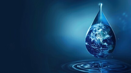 Earth as Water Drop - A Symbol of Our Precious Planet